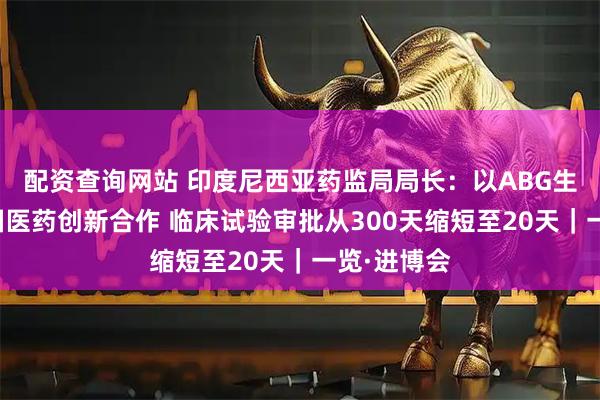 配资查询网站 印度尼西亚药监局局长：以ABG生态推动跨国医药创新合作 临床试验审批从300天缩短至20天｜一览·进博会